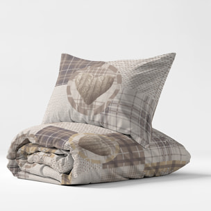 Parure copripiumino mountain love beige