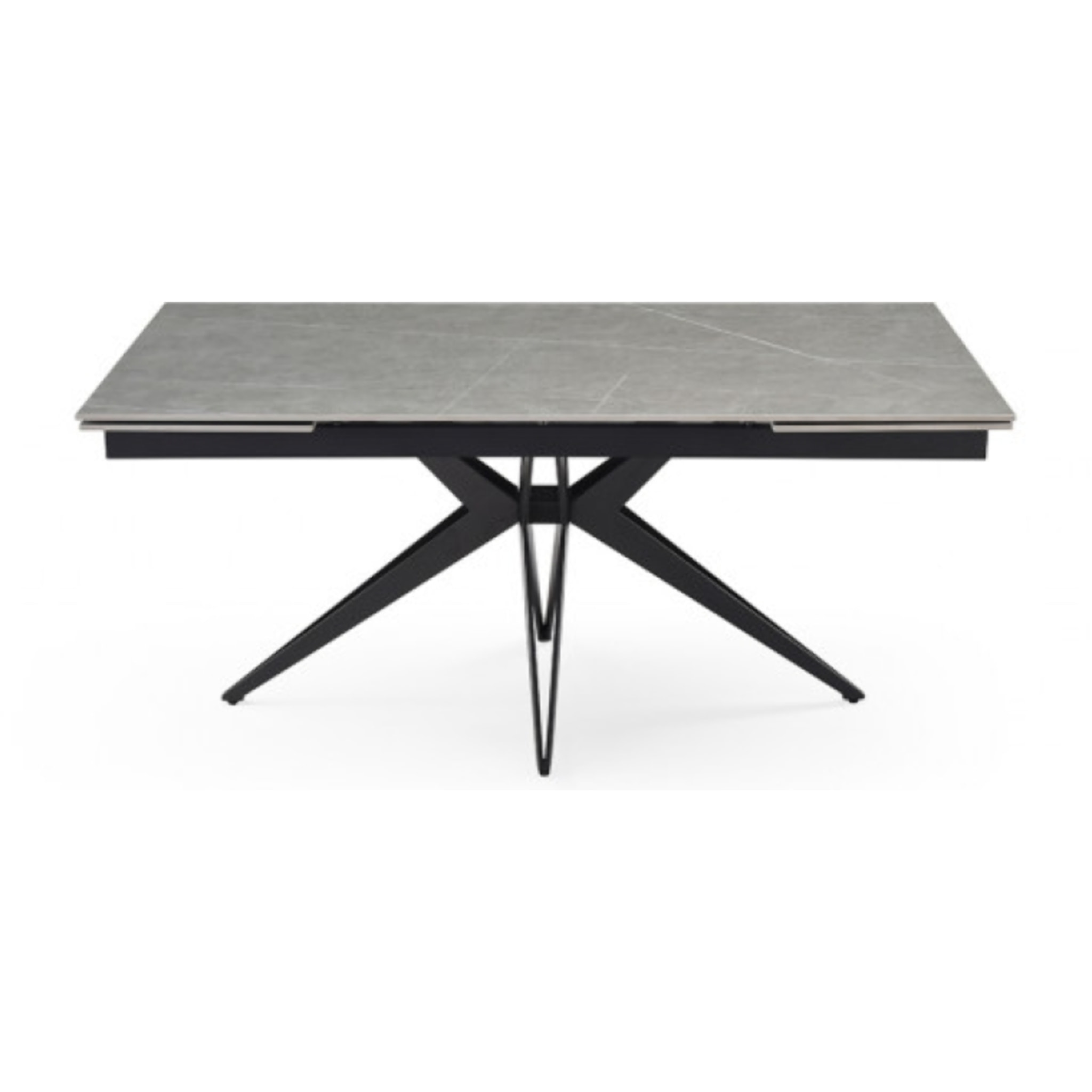 Table extensible en céramique marbre grey L160/240cm - 9 piètements - UNIK