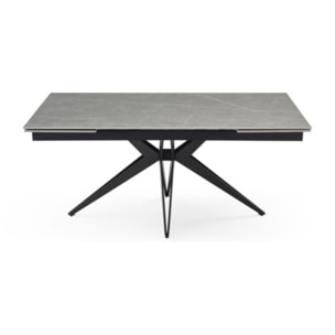 Table extensible en céramique marbre grey L160/240cm - 9 piètements - UNIK