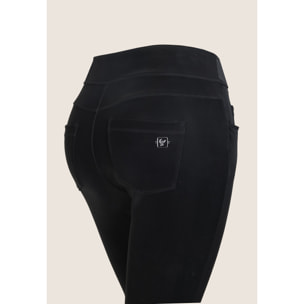 Pantaloni N.O.W. skinny vita media in Similpelle Lucida Bianca