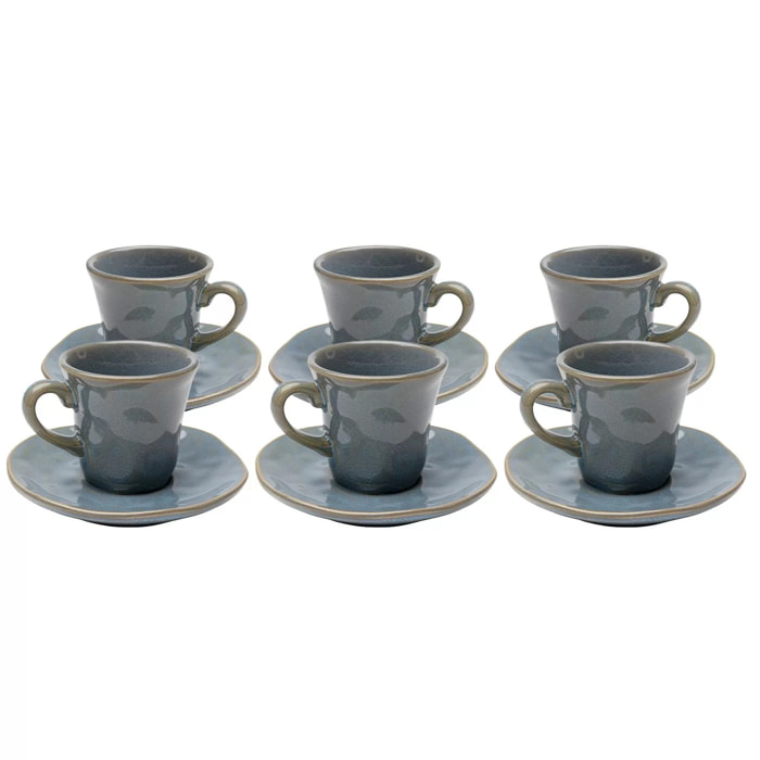 Tasses à espresso Organic bleues set de 6 Kare Design