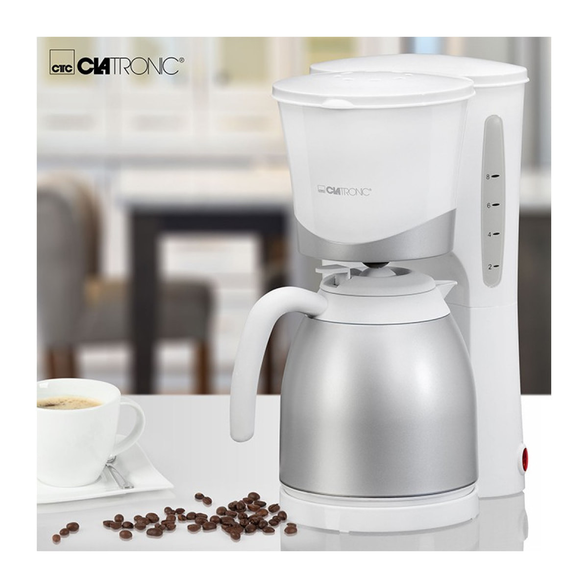 Cafetière thermos 8-10 tasses 1L Clatronic KA 3327 Blanc