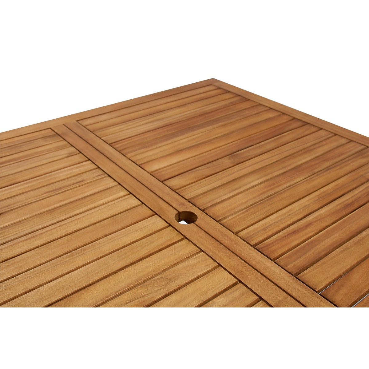 Table de jardin pliante carrée en bois massif L140 cm SANTIAGO