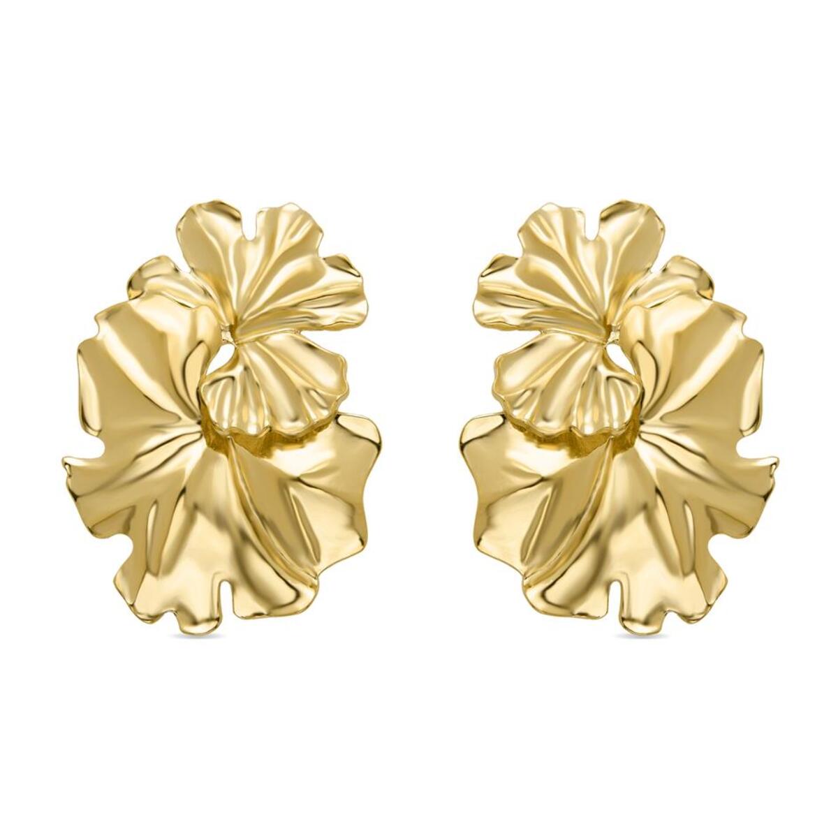Pendientes Lux by Lux acabadoss en oro amarillo 18K