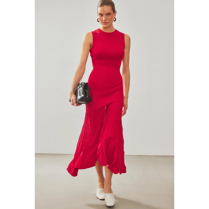 Knitted Sleeveless Combined Dress Vestiti in maglia Nakd