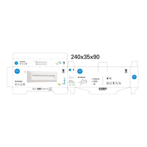 Forlight APLIQUE IP65 SIRAM LED 2.5 BLANCO CÁLIDO - 3000K ON-OFF BLANCO 290
