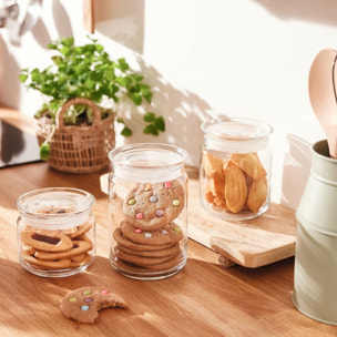 Lote de 2 tarros de conservación con tapa de vidrio- 2 x 1 L Pure Jar Glass - Luminarc