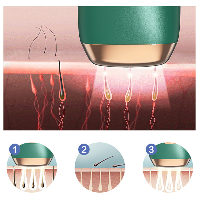 T4 Depiladora IPL de luz pulsada. 5 grados de intensidad,luz contínua alta intensidad 999,999 pulsos.