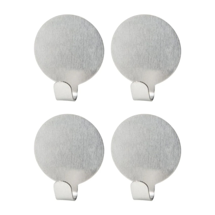 Ensemble de 4 crochets adhésifs ronds Fackelmann Tecno