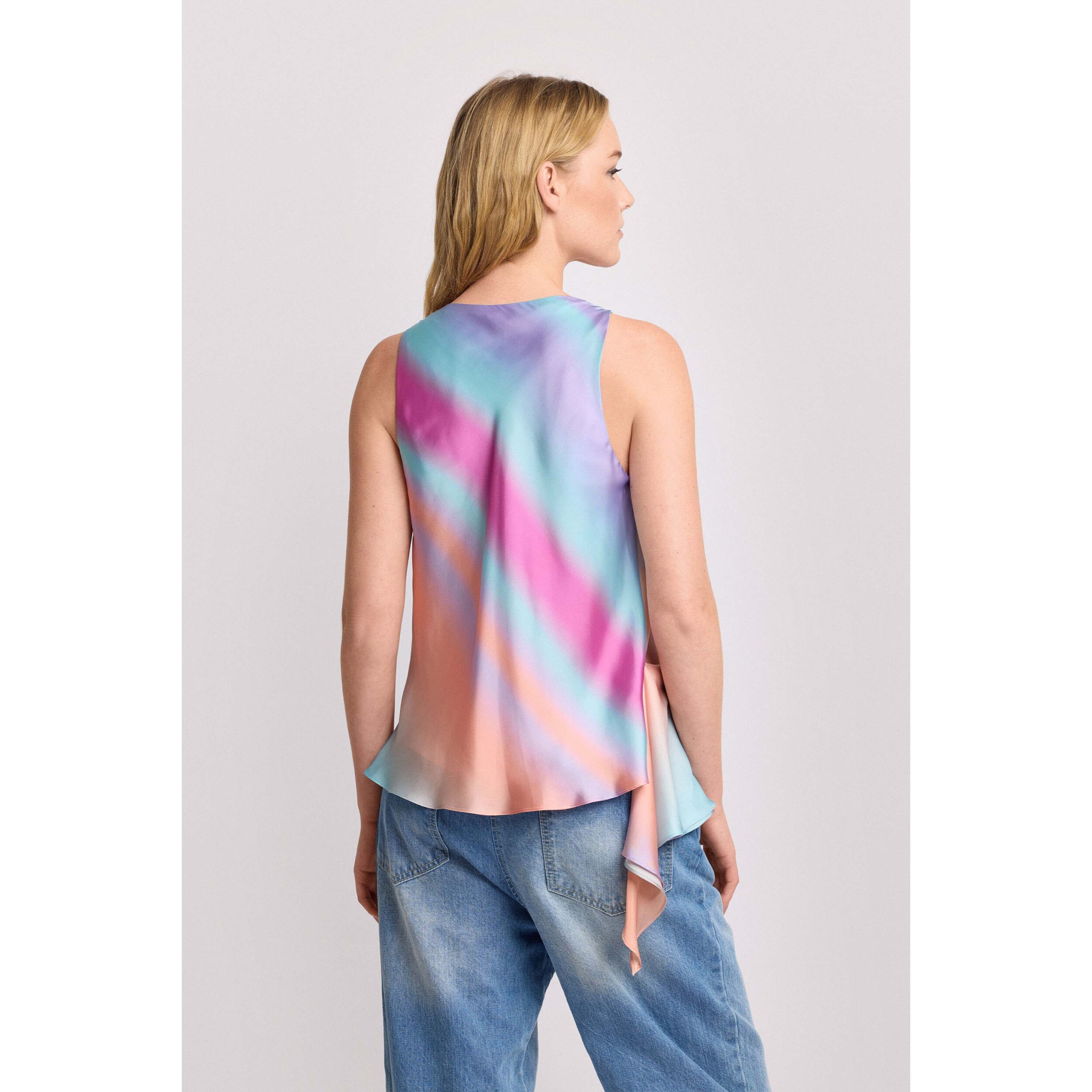 Kocca - Blusa elegante con scollo a incrocio Donna, Fantasia, Scollo ampio
