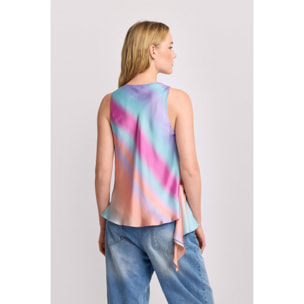 Kocca - Blusa elegante con scollo a incrocio Donna, Fantasia, Scollo ampio