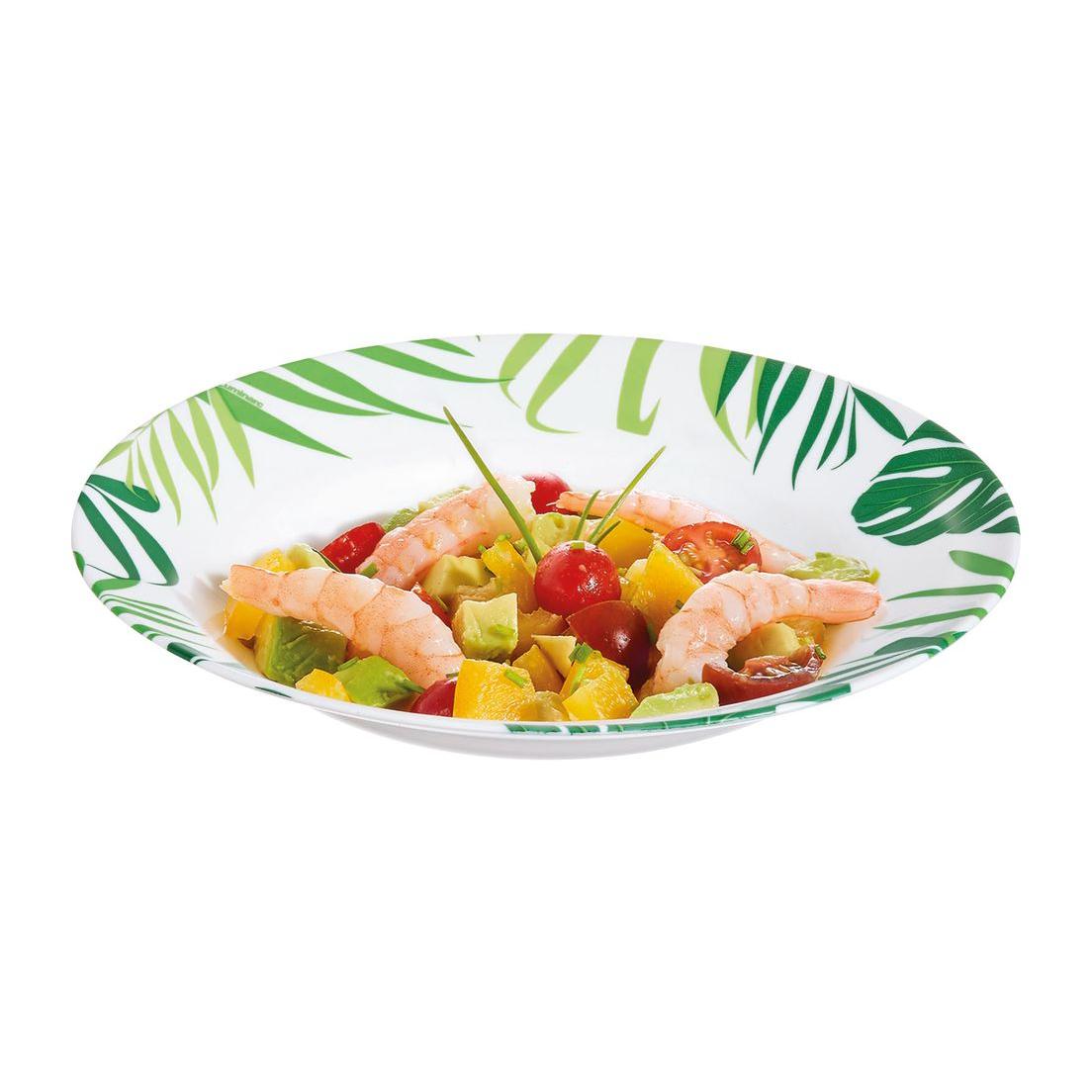 Assiette creuse blanche décorée 22 cm Jungle Fever Luminarc - La Table d'Arc