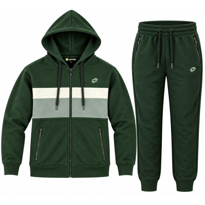 Tuta Uomo LOTTO Cotone Felpato Zip - Art.469438