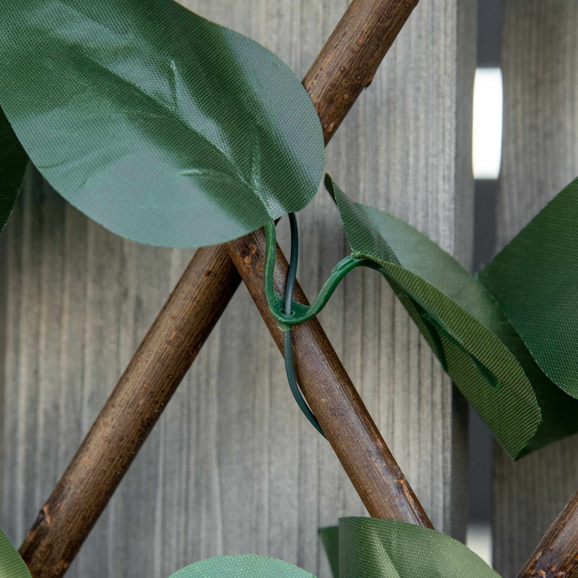 Haie artificielle 4 pièces feuilles de lierre polyester osier vert