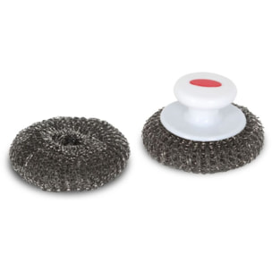 Brosse barbecue LE MARQUIER inox avec poignée X2