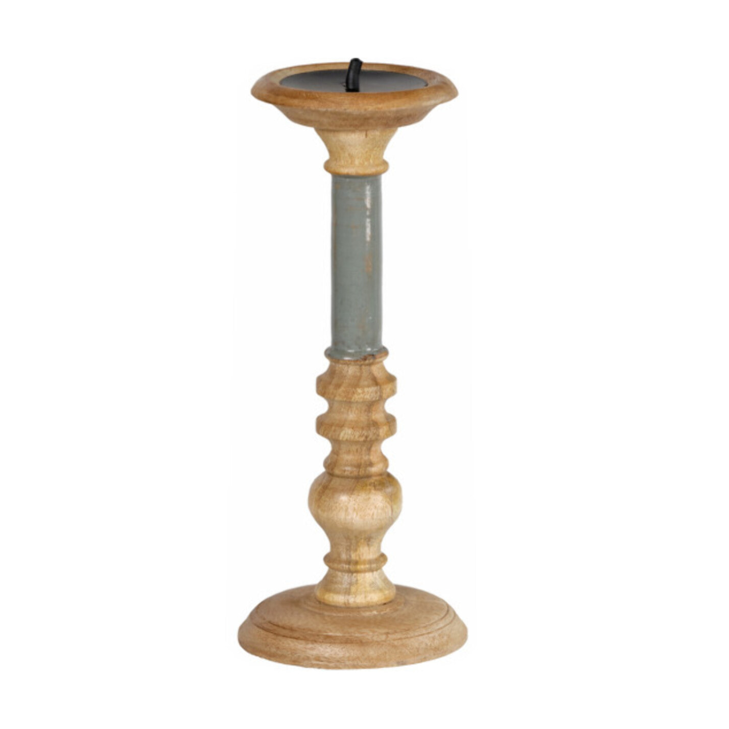 Bougeoir H. 31 cm en bois de manguier laqué - INARIE 2905 - 7236