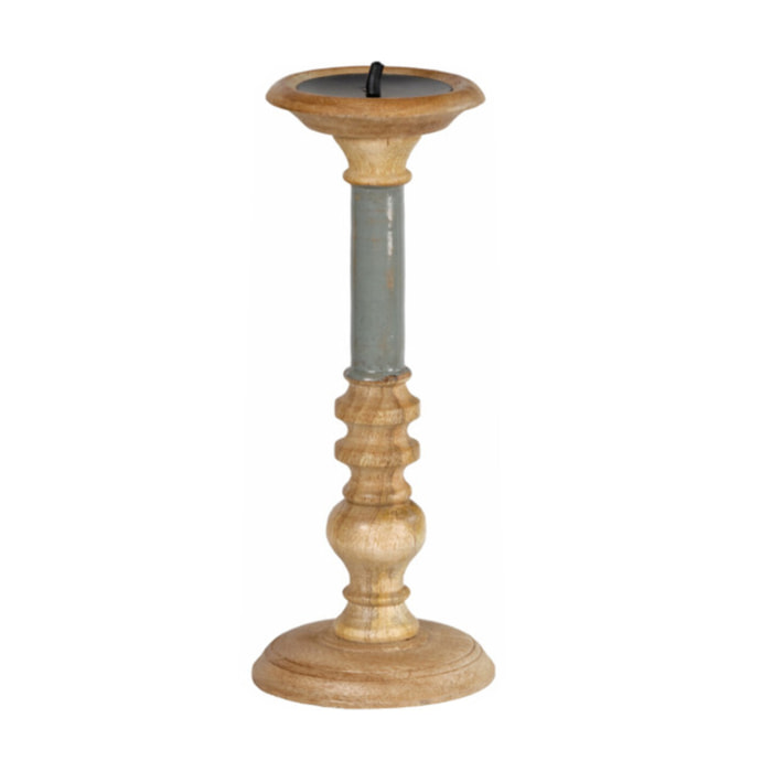 Bougeoir H. 31 cm en bois de manguier laqué - INARIE 2905 - 7236