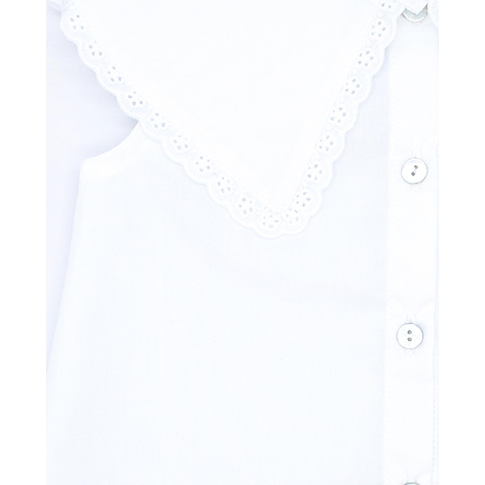 Blusa de popelin blanco con cuello.