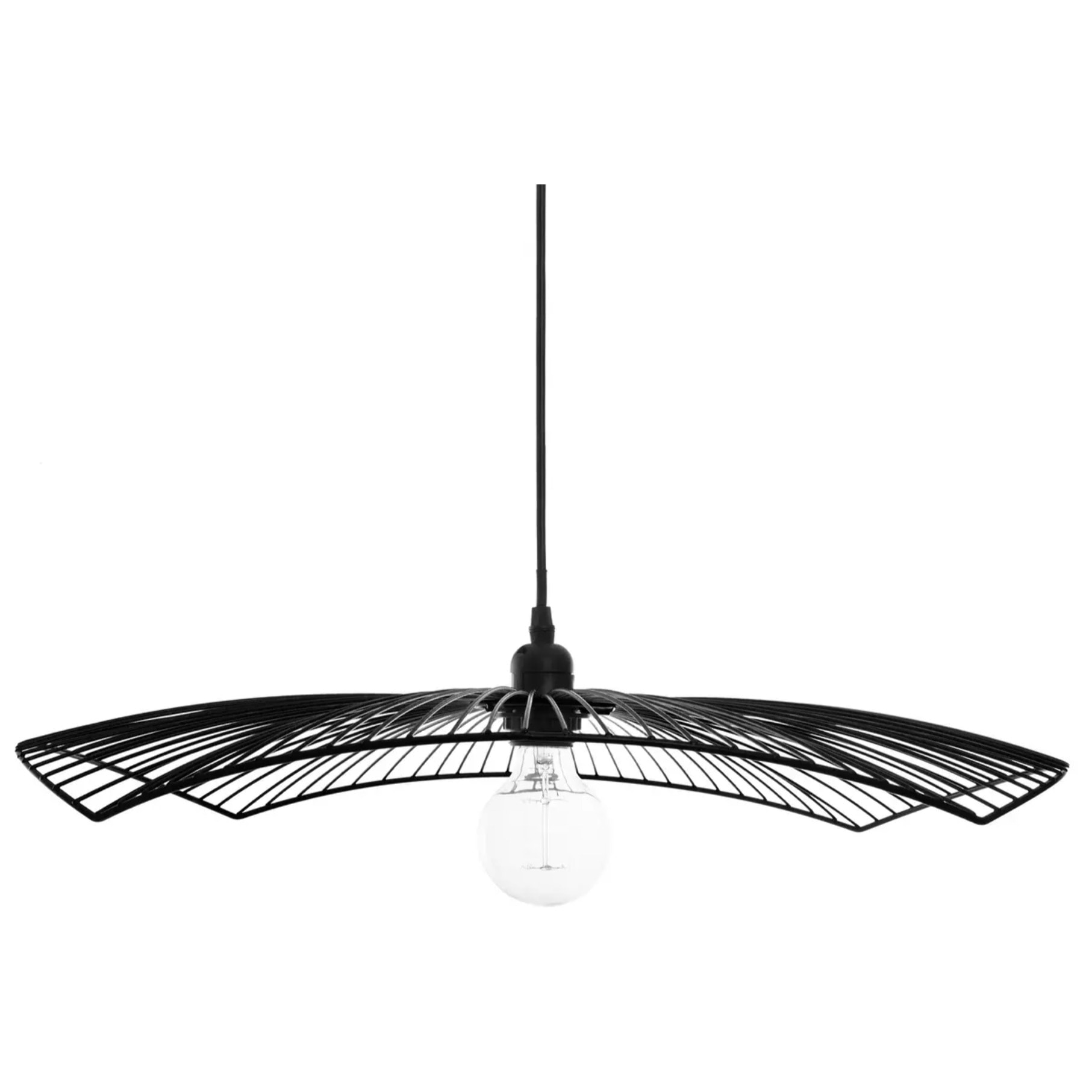 Suspension filaire "Cuzco" noire - métal D58 cm