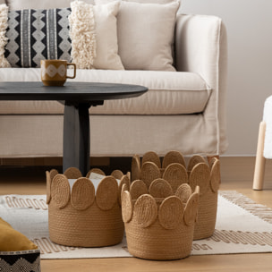 Lot de 3 paniers ronds Inuit dreams L22/26/29cm