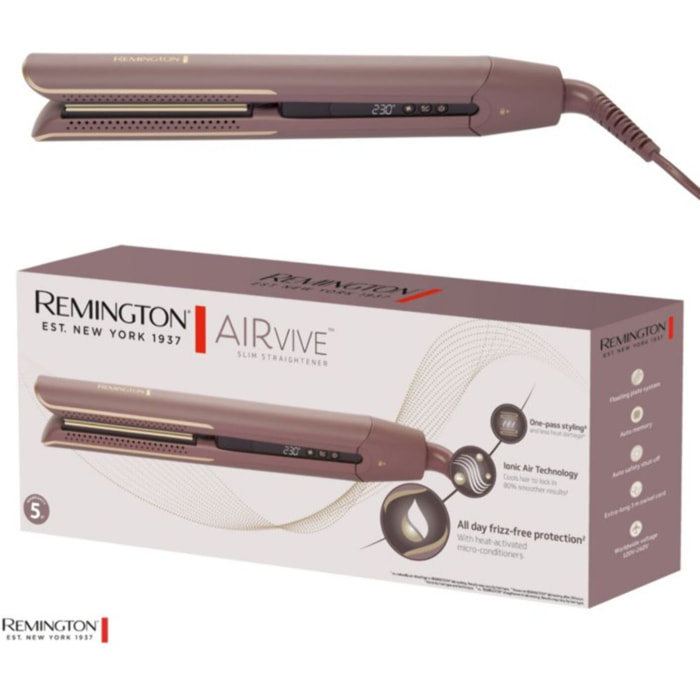 Lisseur REMINGTON à plaques fines AIRvive