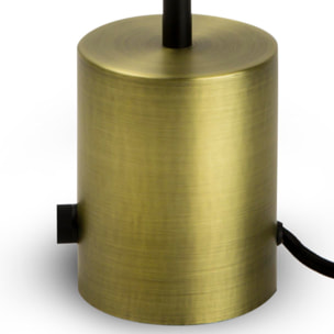 HOSHI Lampada da tavolo oro satinata e nera