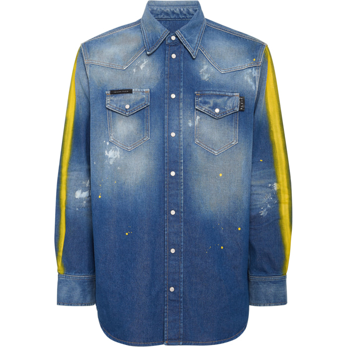 PHILIPP PLEIN Camisa vaquera Ls