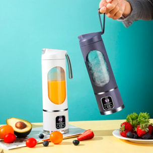 Batidora portátil con 3 modos de uso y 450ml de capacidad.