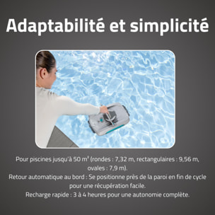 Bestway Robot piscine sans fil AquaTronix Pro G300 nettoyage fond plat 50 m² max