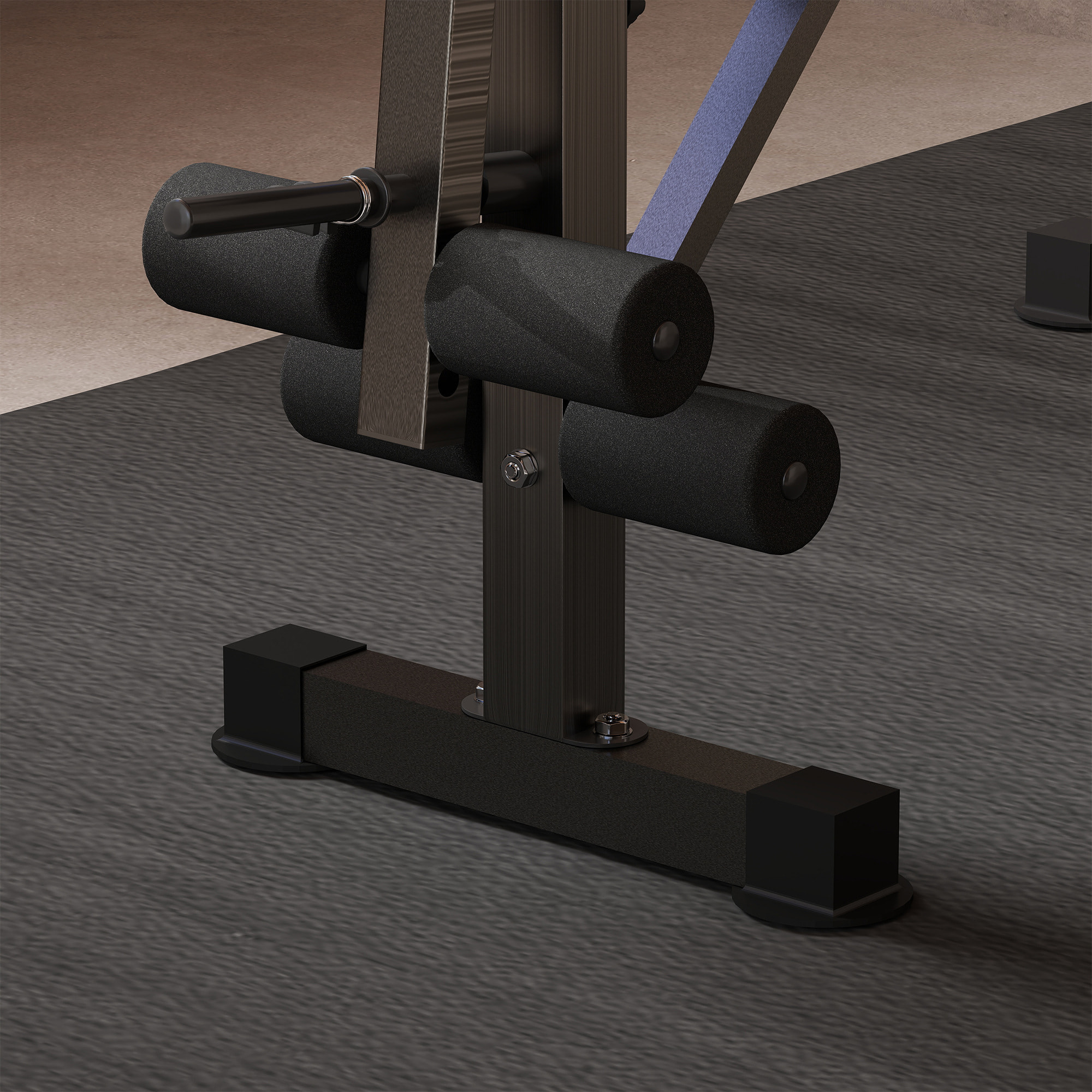 Banco de Musculación Multifuncional, Banco de Pesas con Respaldo Ajustable, Soporte para Barras Regulable, Extensión de Piernas, Curl de Predicador, Mariposa, Entrenamiento Casa Gimnasio, Azul