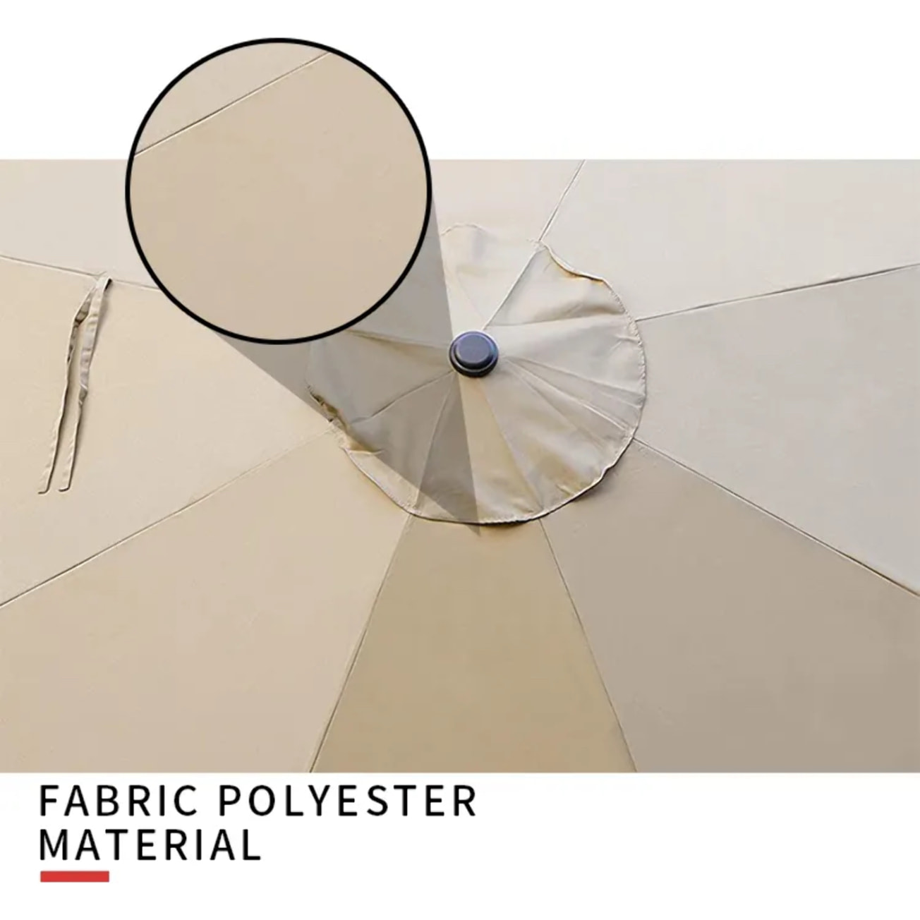 Ombrellone Da Giardino A Manovella Parasole Balcone Air Vent Inclinazione Regolabile Anti UV Impermeabile Mare Spiaggia Piscina Terrazzo 2.7 M Beige