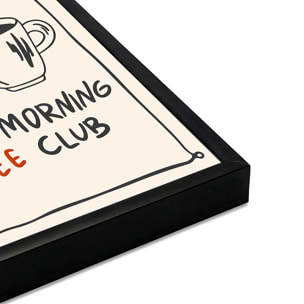 Affiche encadrée sunday morning coffee Affiche + cadre en métal - Noir