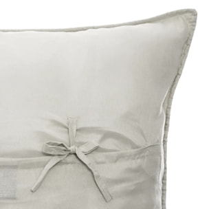 Dessus de lit 2 taies "Dolce" blanc ivoire 260x240cm