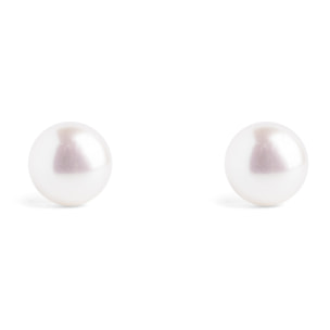 Boucles d'Oreille Single Pearl Argent