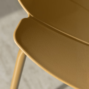 Salon de jardin en polypropylène ocre 4 places MONTAUK