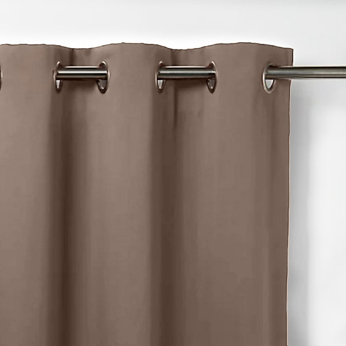 Rideau Polyester Occultant Uni Ombre