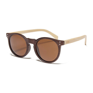 Gafas de sol OCEAN LIZARD WOOD - Marrón bambú con brazo marrón