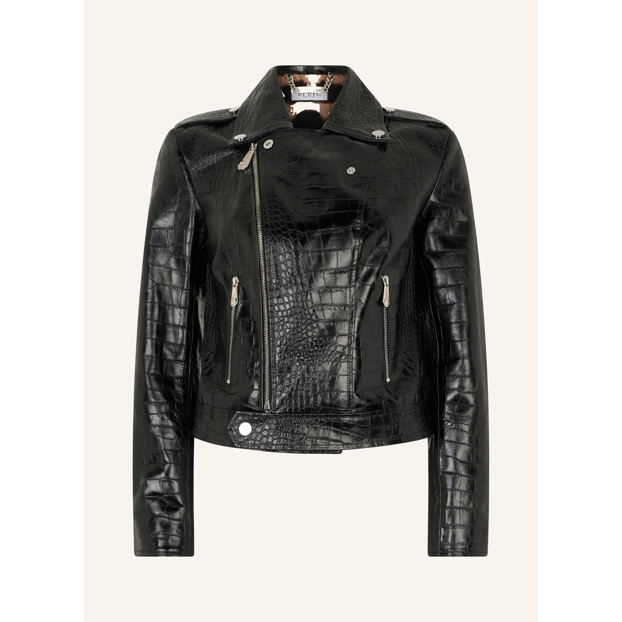 PHILIPP PLEIN Biker Jacket Cocco