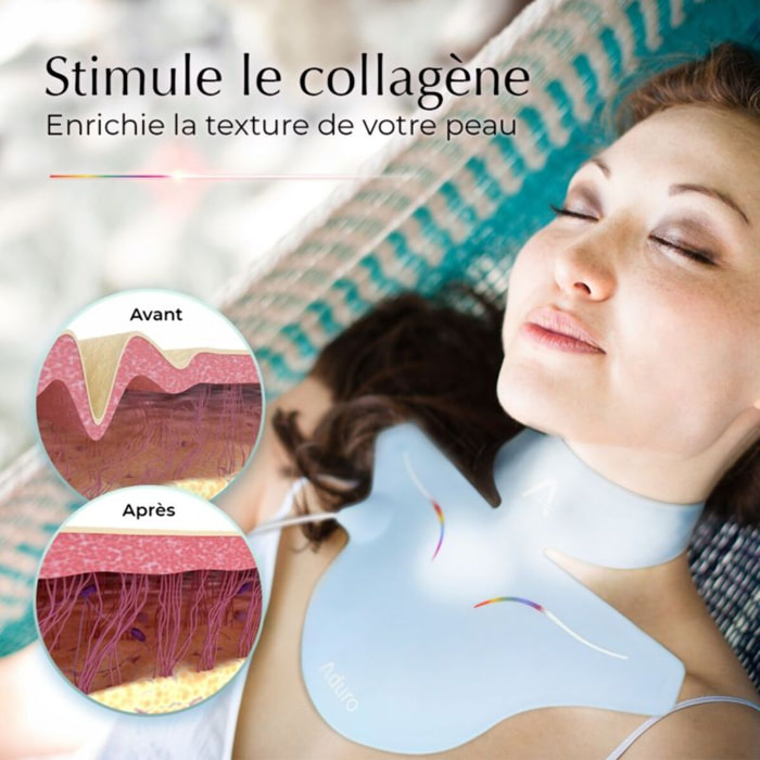 Masque LED visage ADURO ZLD-50AF décolleté et cou