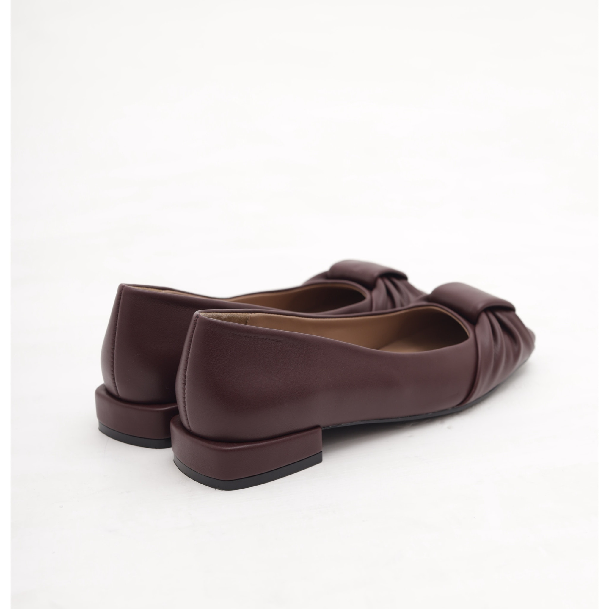 DECOLLETE FLAT FIOCCO BORDEAUX