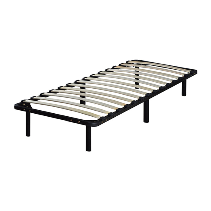 Sommier kit en bois et acier - Noir