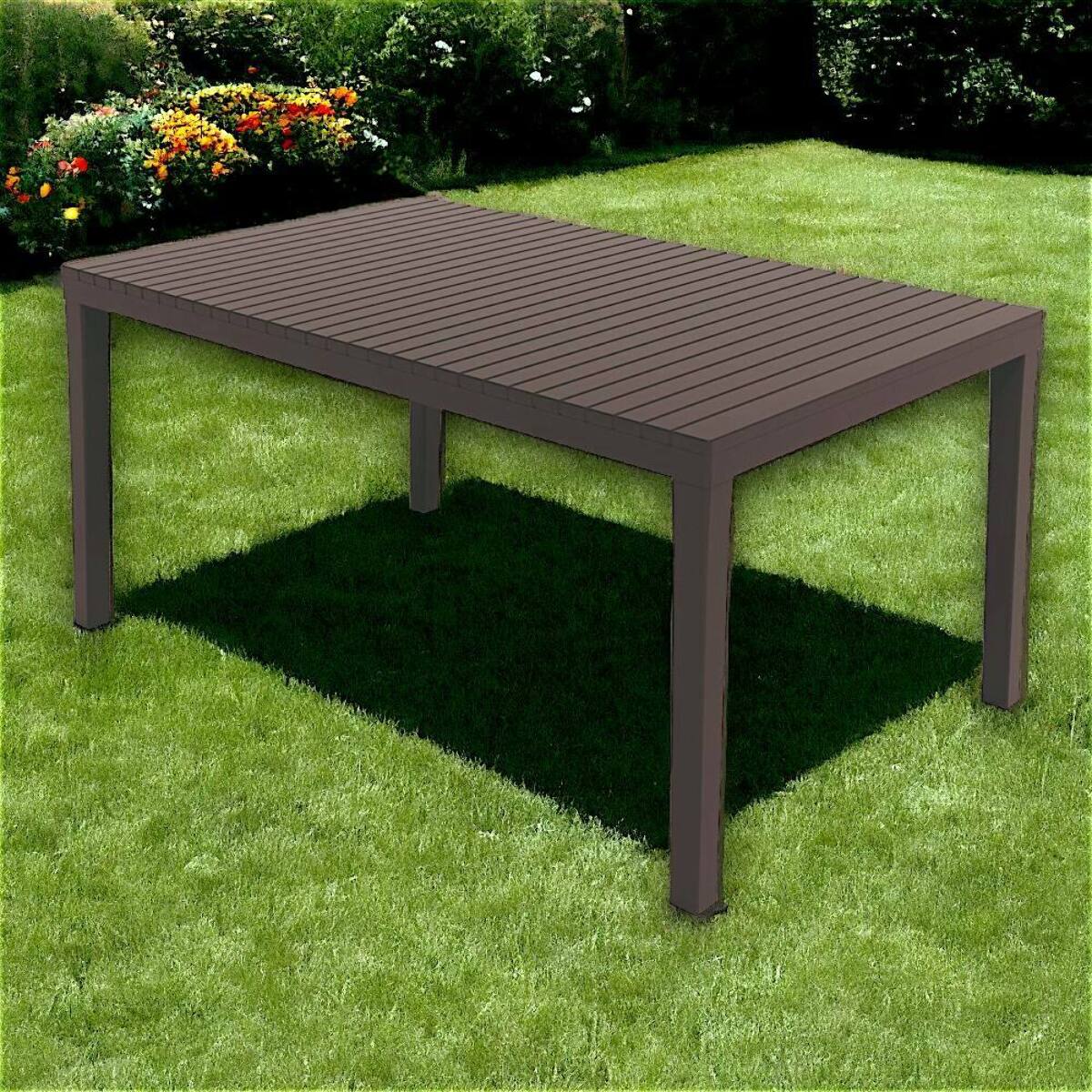 Tavolo da esterno Danastas, Tavolo rettangolare da pranzo, Tavolo da giardino multiuso, 100% Made in Italy, 150x90h72 Cm, Antracite