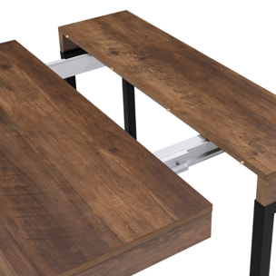Consoles-tables à manger extensibles Anita - Bois aspect vieilli et noir