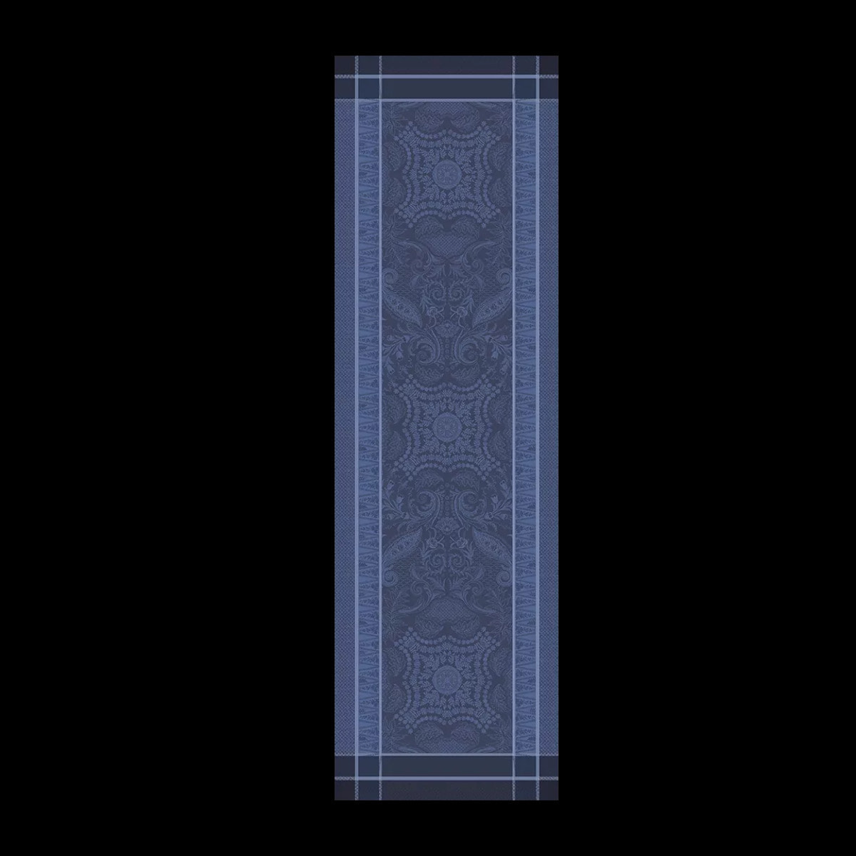 Chemin de table coton mélangé anti tache motif jacquard Persina crepuscule