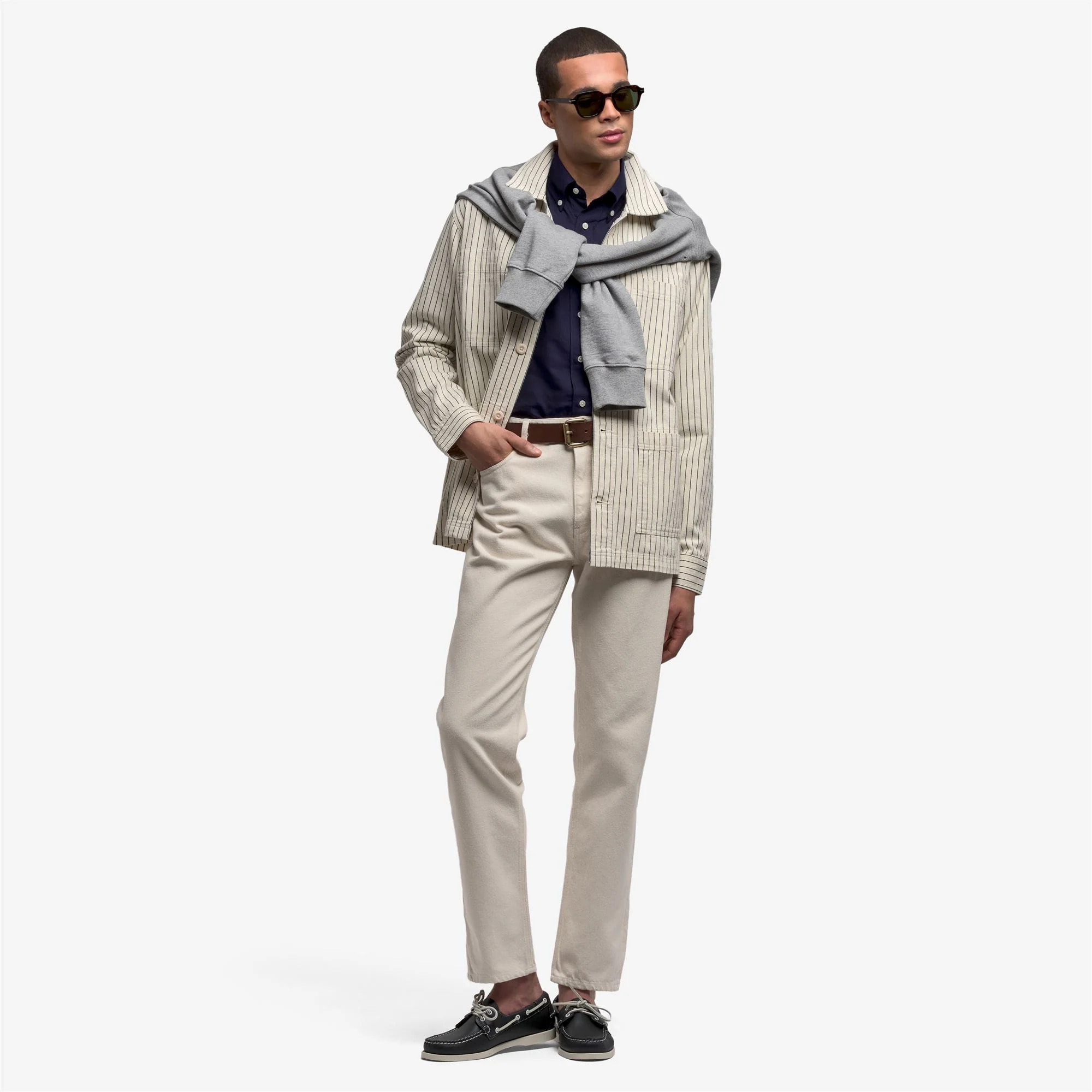 Sebago - Giacche Uomo Donna Bianco - Dorr Stripes