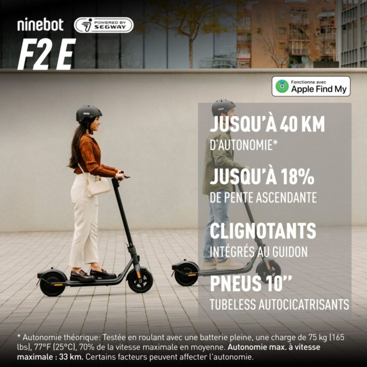 Trottinette électrique NINEBOT F2 E powered by Segway