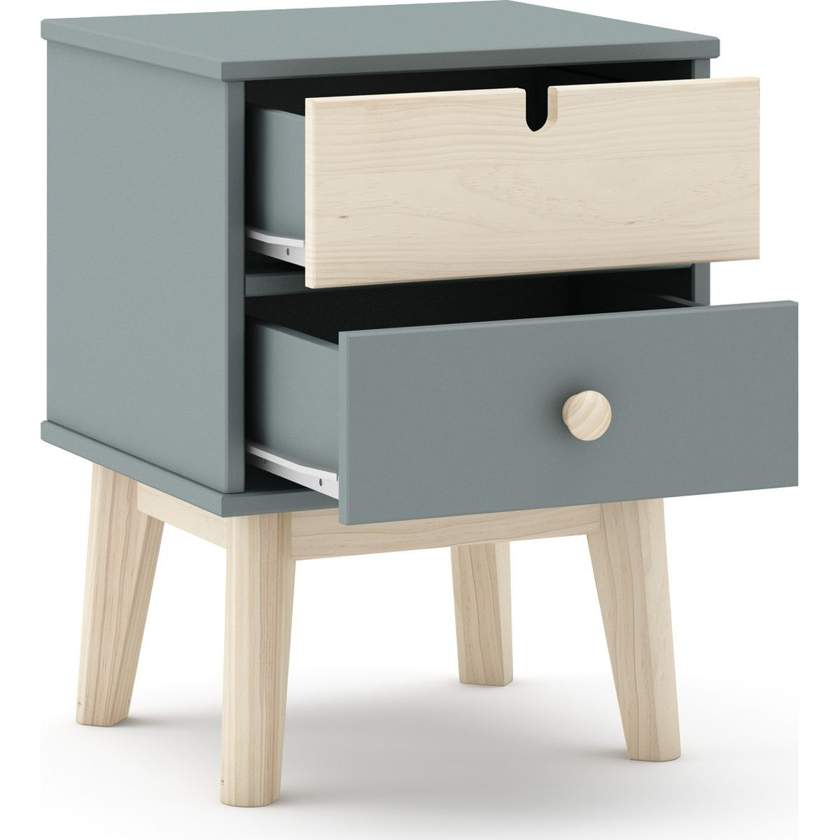 Table de chevet 2 tiroirs - LUCY