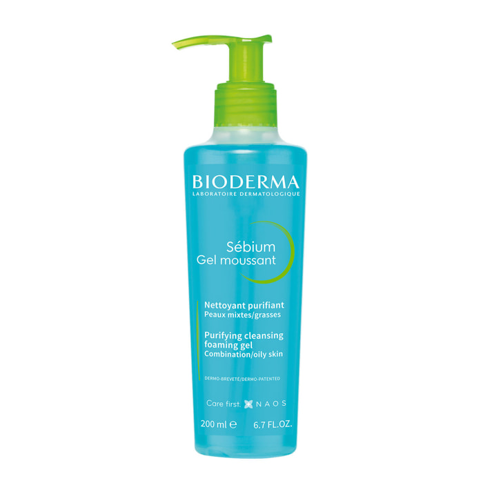Sébium Gel Moussant - Nettoyant Purifiant Doux Peaux Mixtes à Grasses