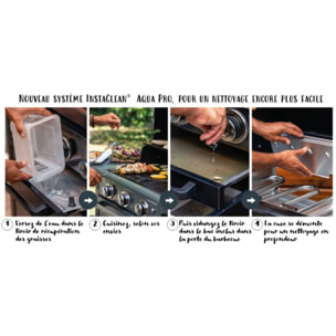 Barbecue gaz CAMPINGAZ Onyx 4S noir 4 brûleurs sur chariot, 72x46 cm