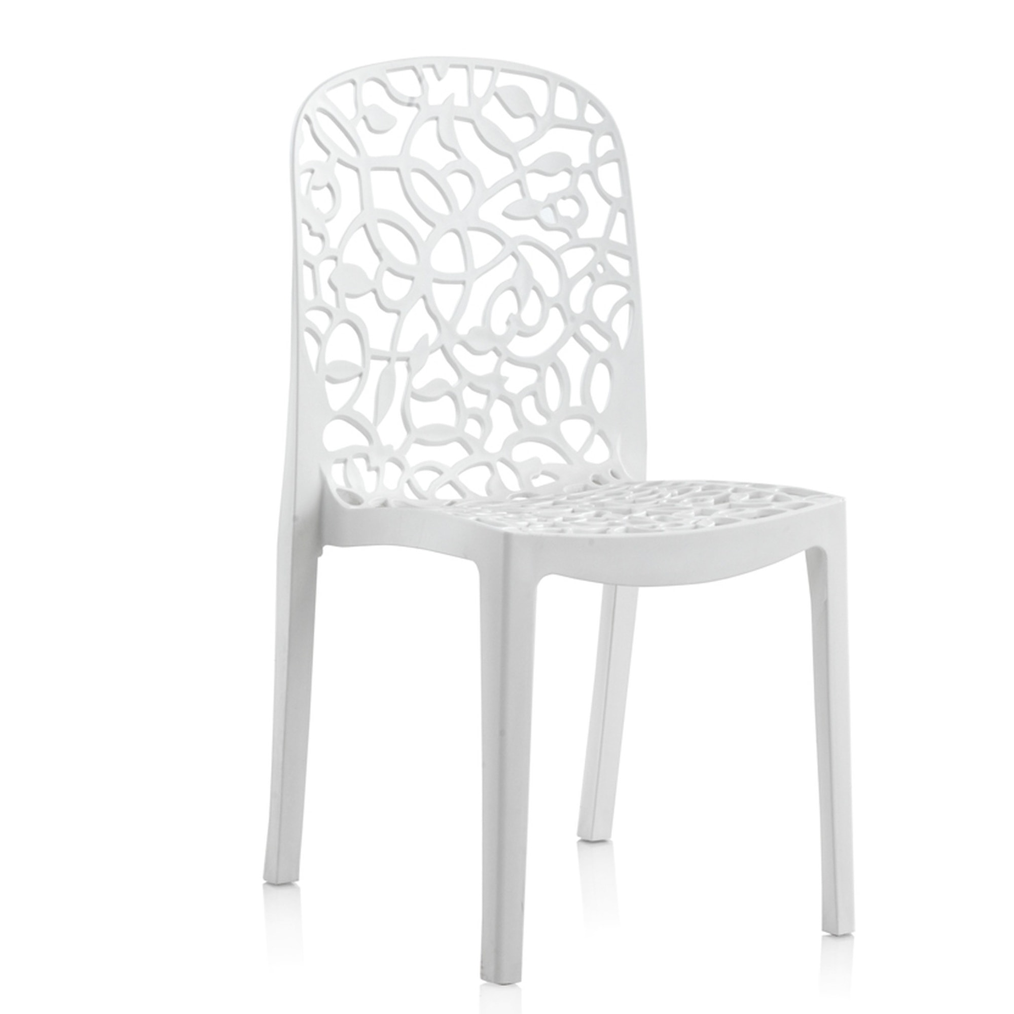 Set 6 sillas flora blanca